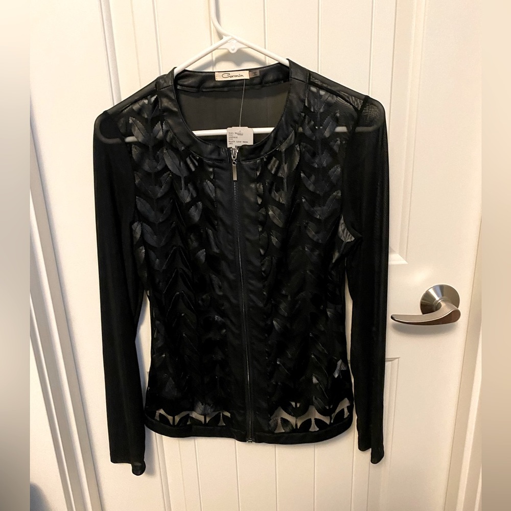 Sheer Zippered Top